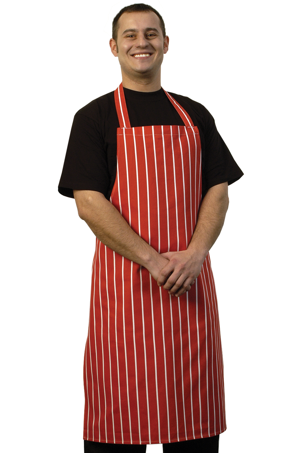 Classic Butchers Red and White Striped Apron