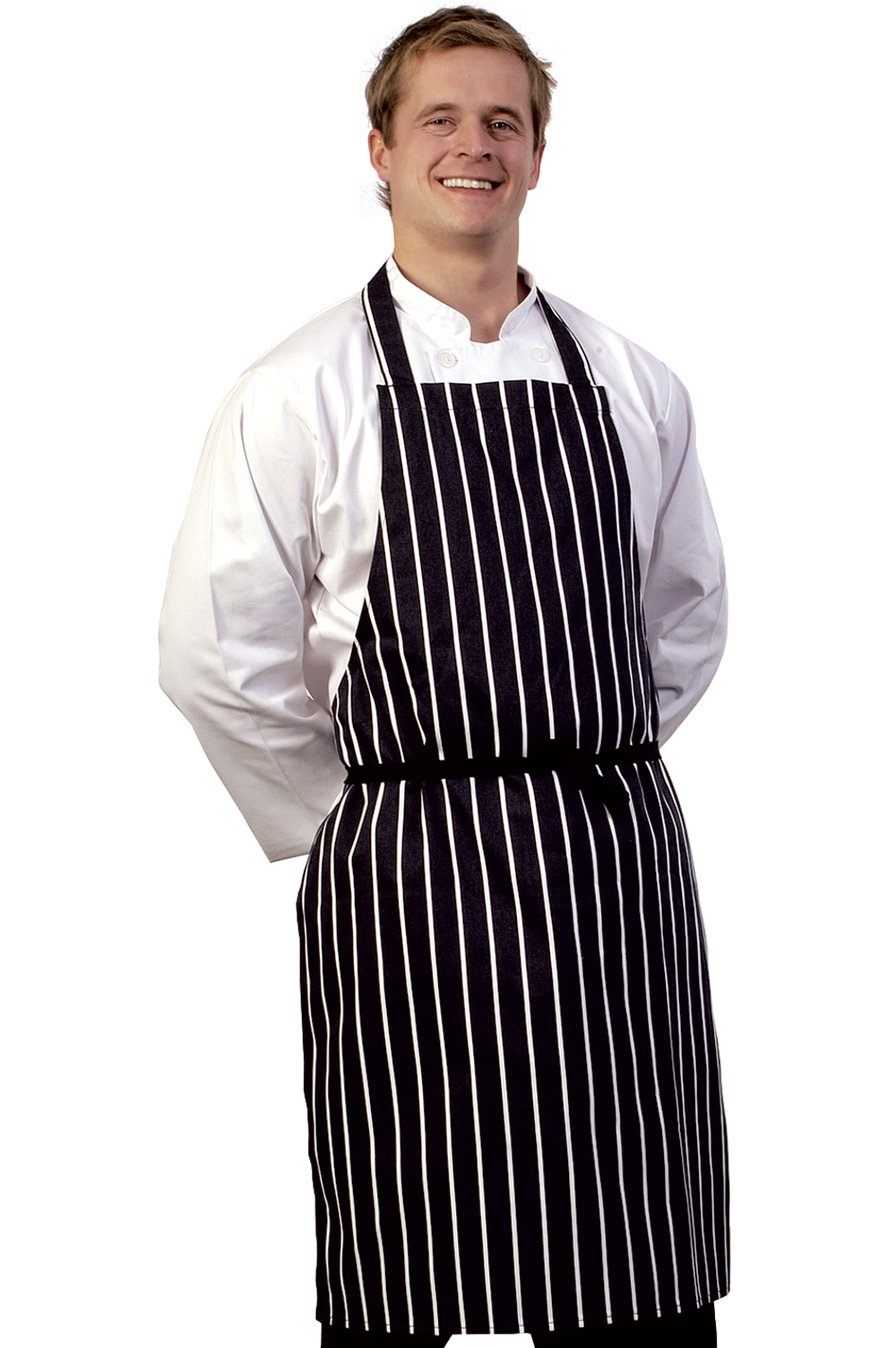 Classic Butchers Black Striped Bib Apron