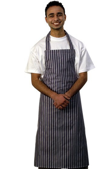 Classic Nylon Striped Bib Apron