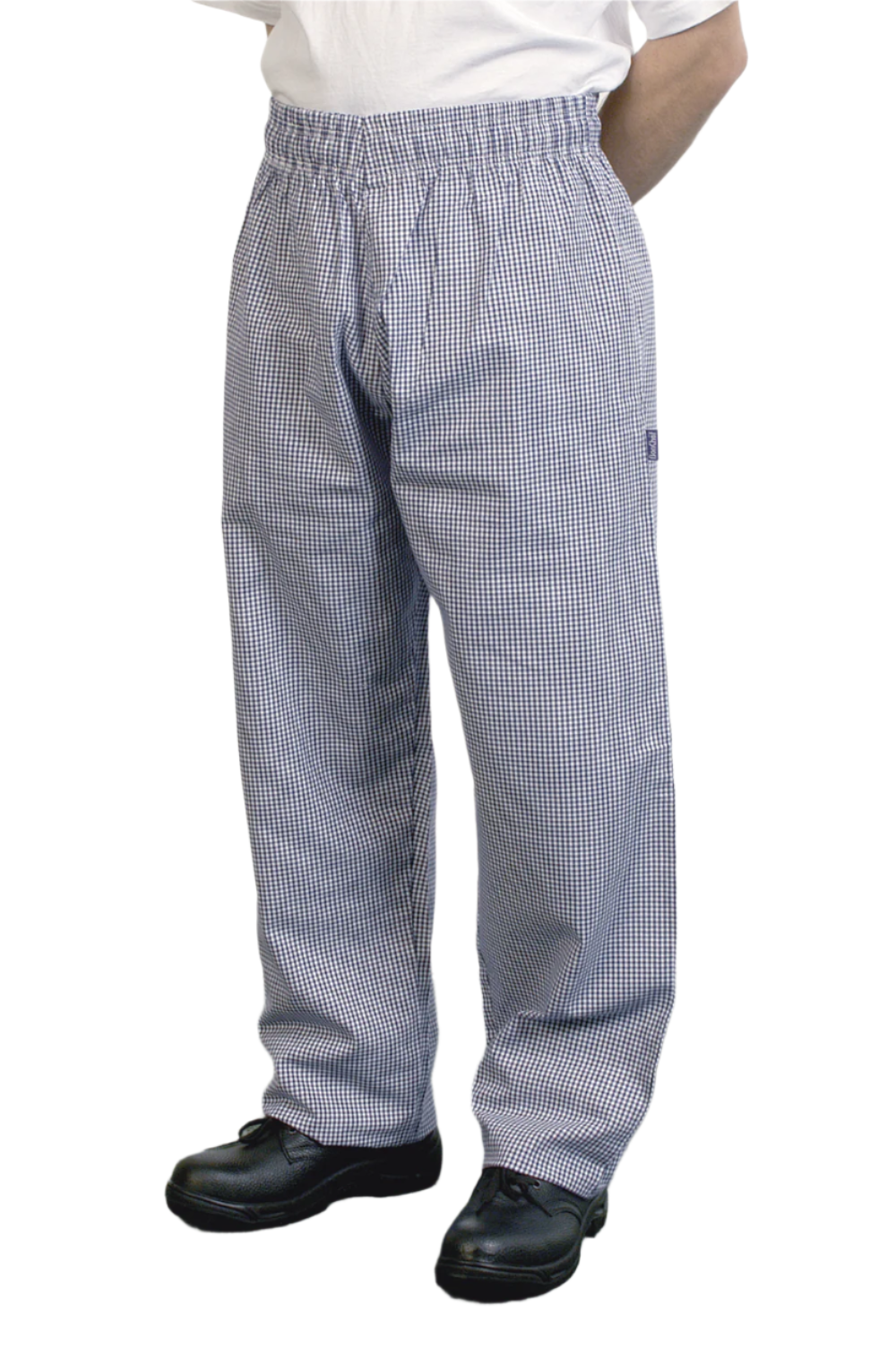 Check Baggy Trousers - Blue