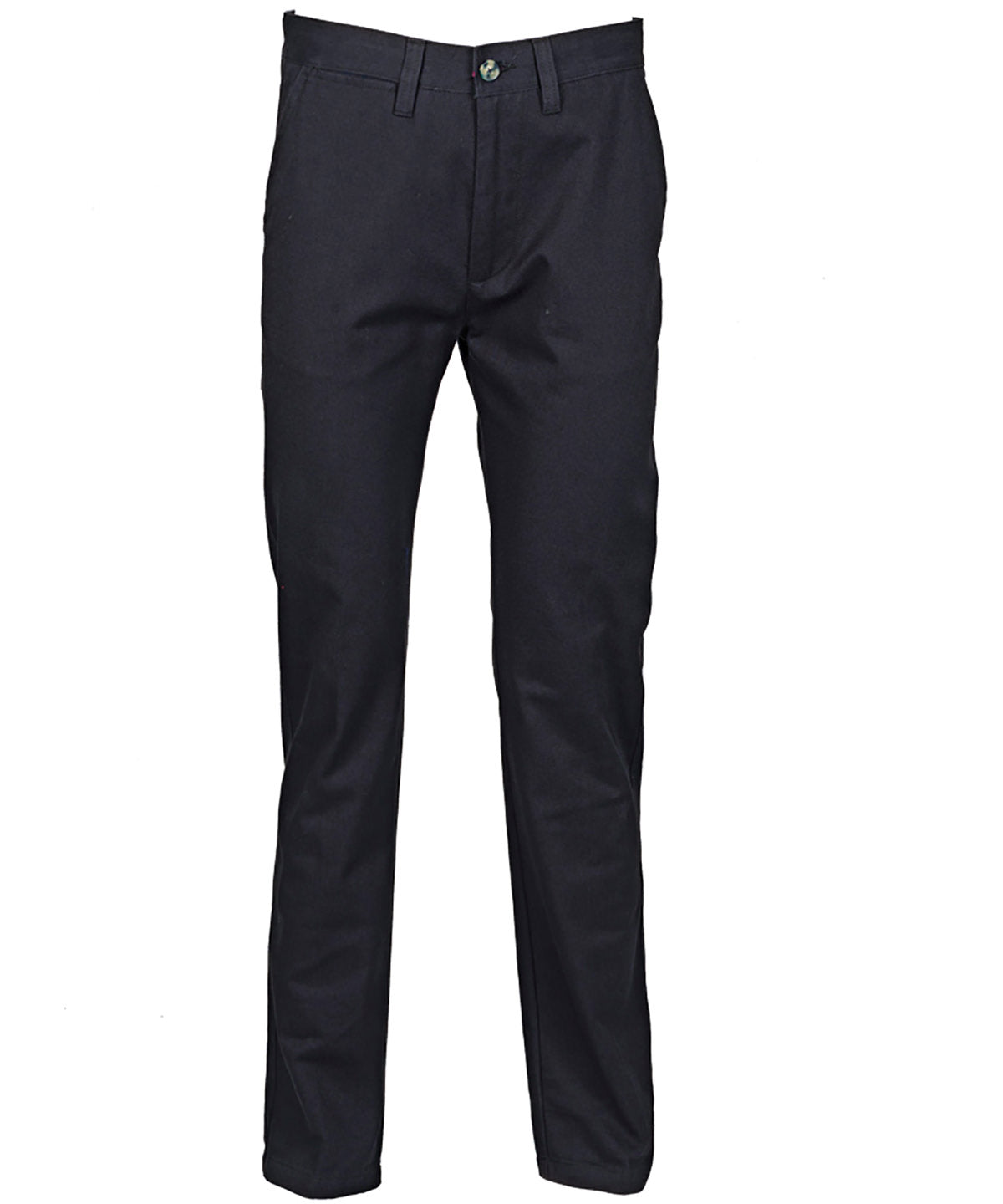 Navy Men's Flat Fronted Chino Trouser