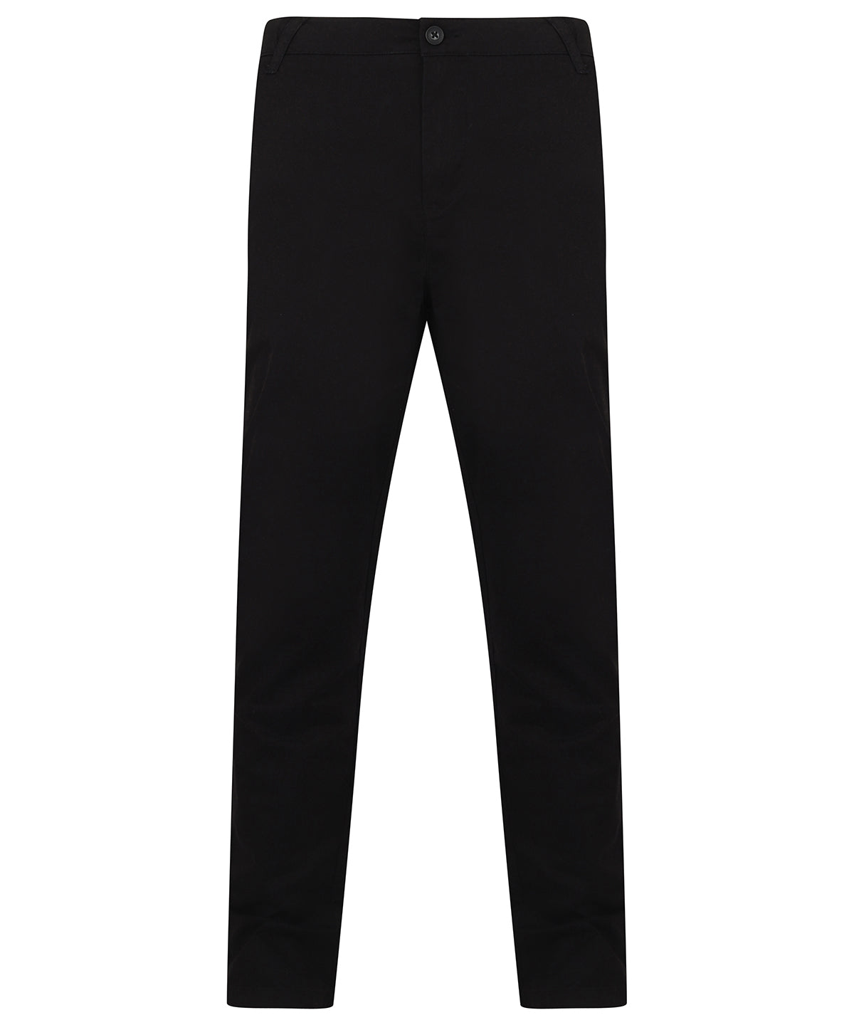 Black Men's Stretch Chinos with Flexible Waistband