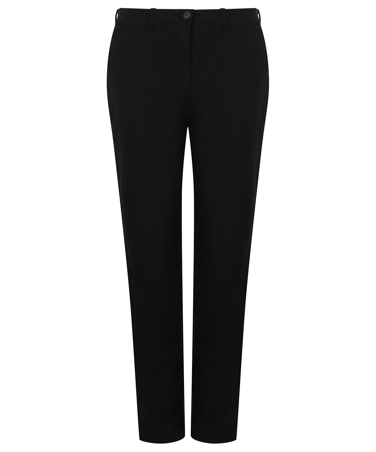 Black Ladies Stretch Chinos with Flexible Waistband