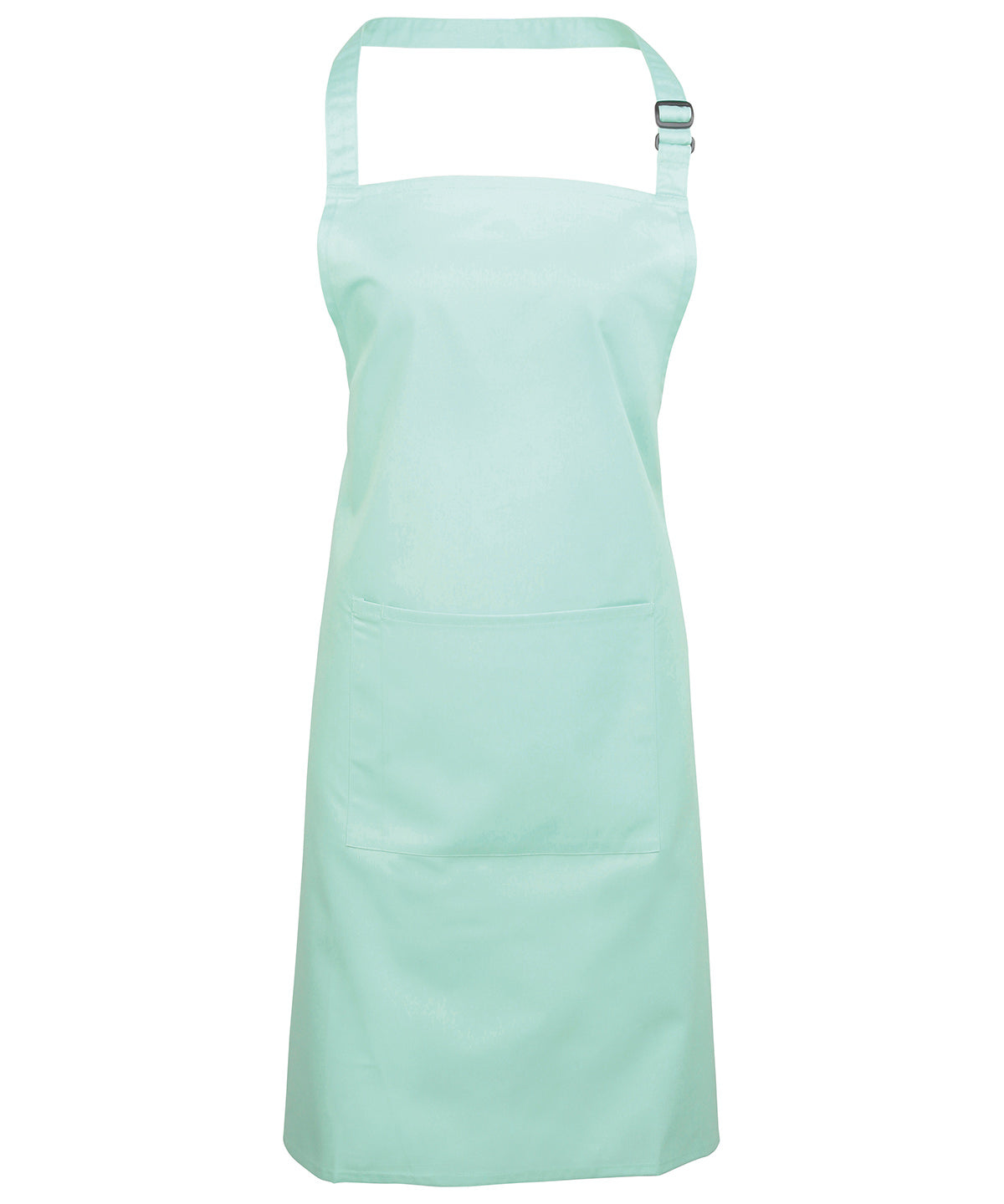 Basic Aqua Bib Apron with Pocket