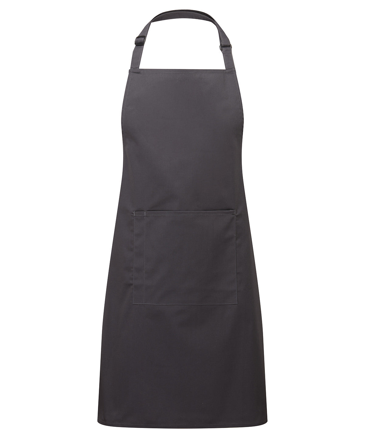 Basic Charcoal Bib Apron with Pocket