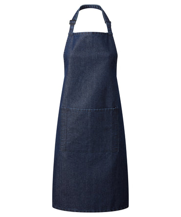 Basic Denim Bib Apron with Pocket