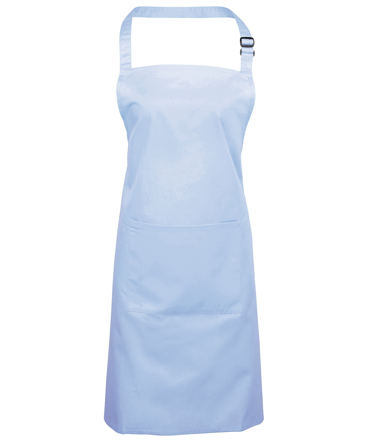 Basic Light Blue Bib Apron with Pocket