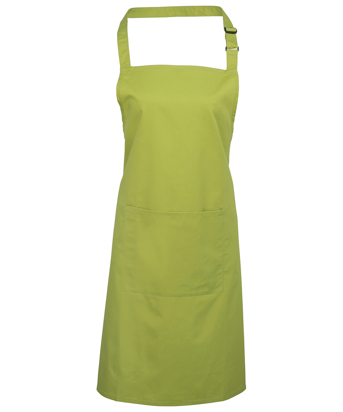 Basic Lime Bib Apron with Pocket