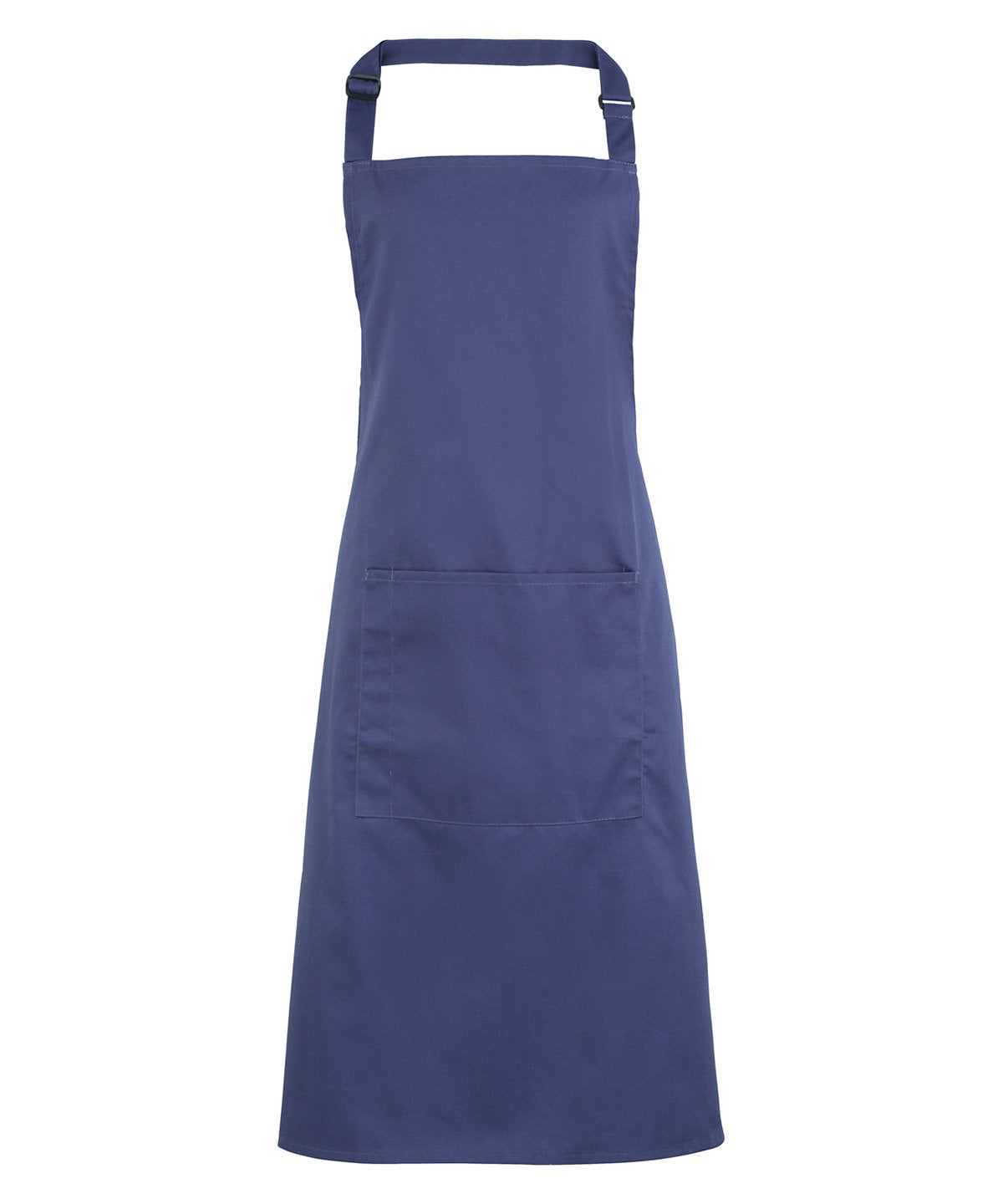 Basic Marine Blue Bib Apron with Pocket