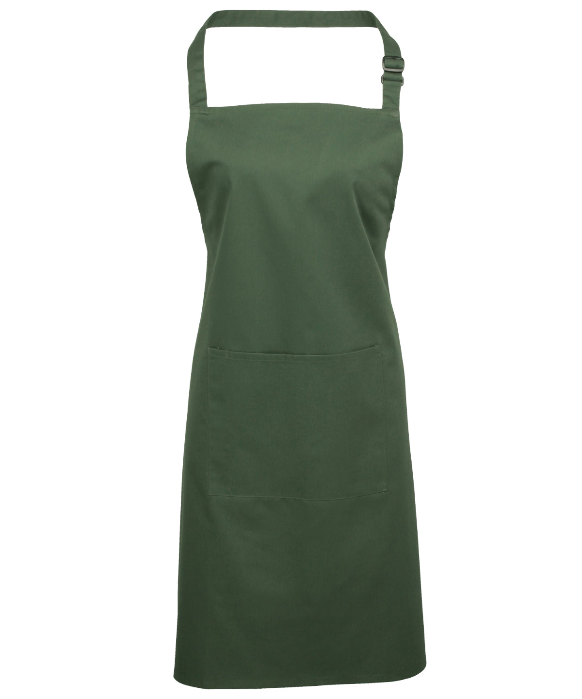 Basic Moss Green Bib Apron with Pocket