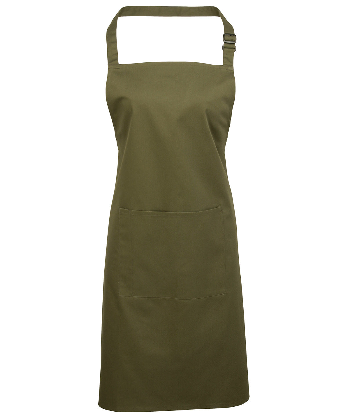 Basic Olive Bib Apron with Pocket