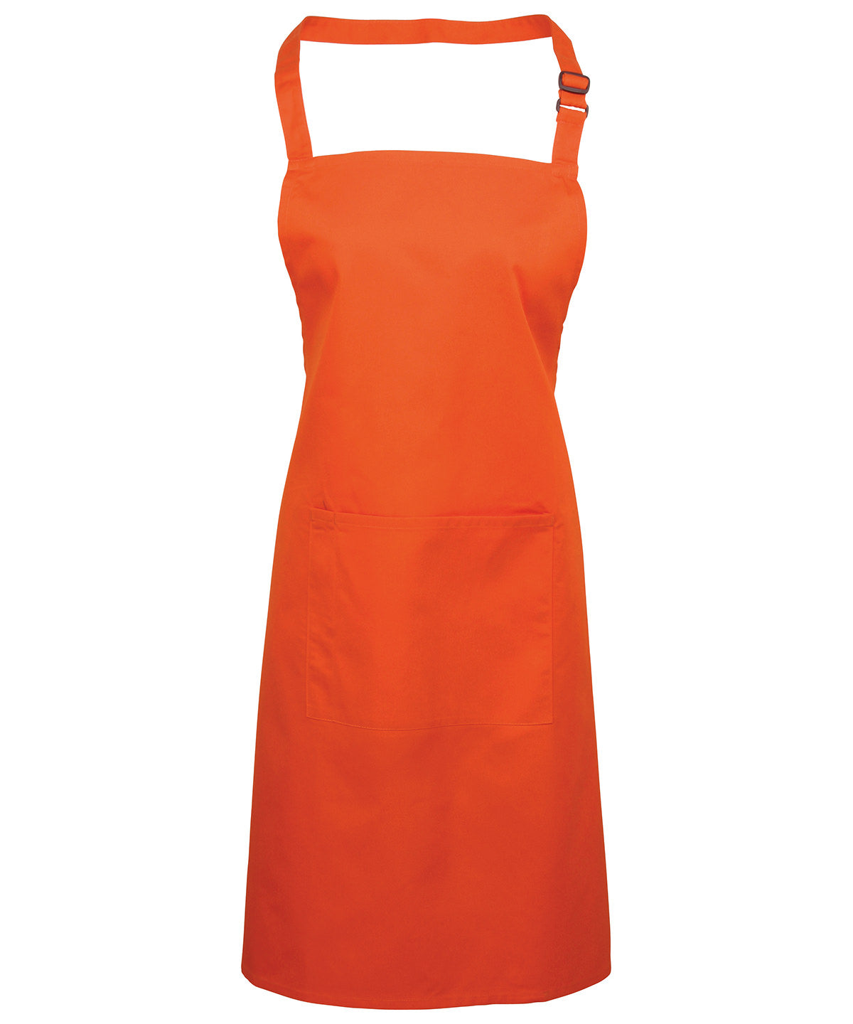 Basic Orange Bib Apron with Pocket