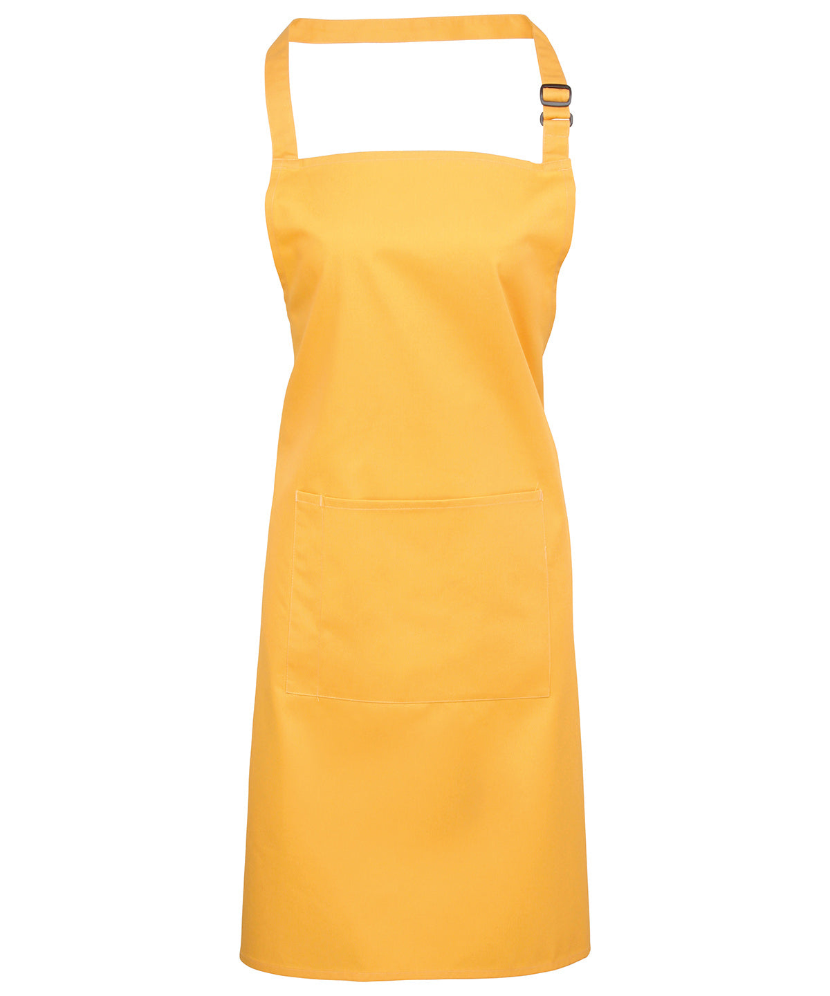 Basic Sunflower Yellow Bib Apron with Pocket