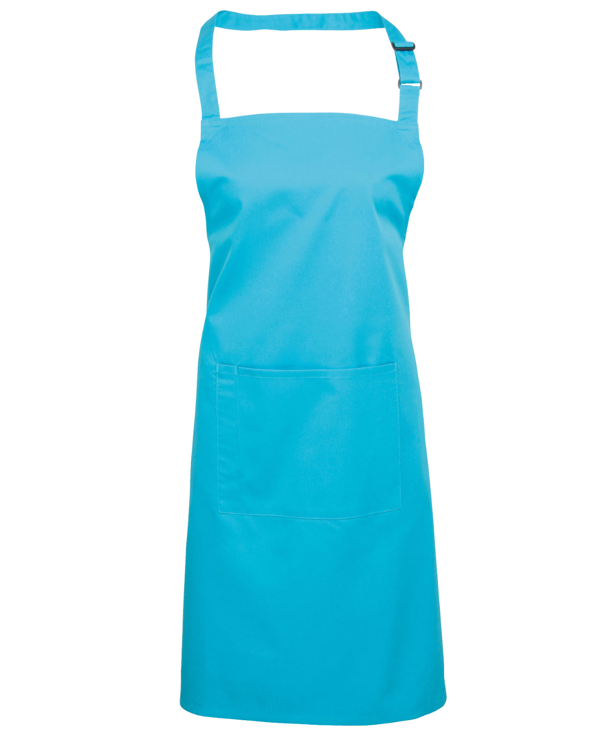 Basic Turquoise Bib Apron with Pocket