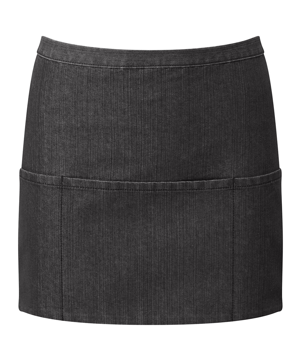 Stylish Black Denim 3-Pocket Waist Apron