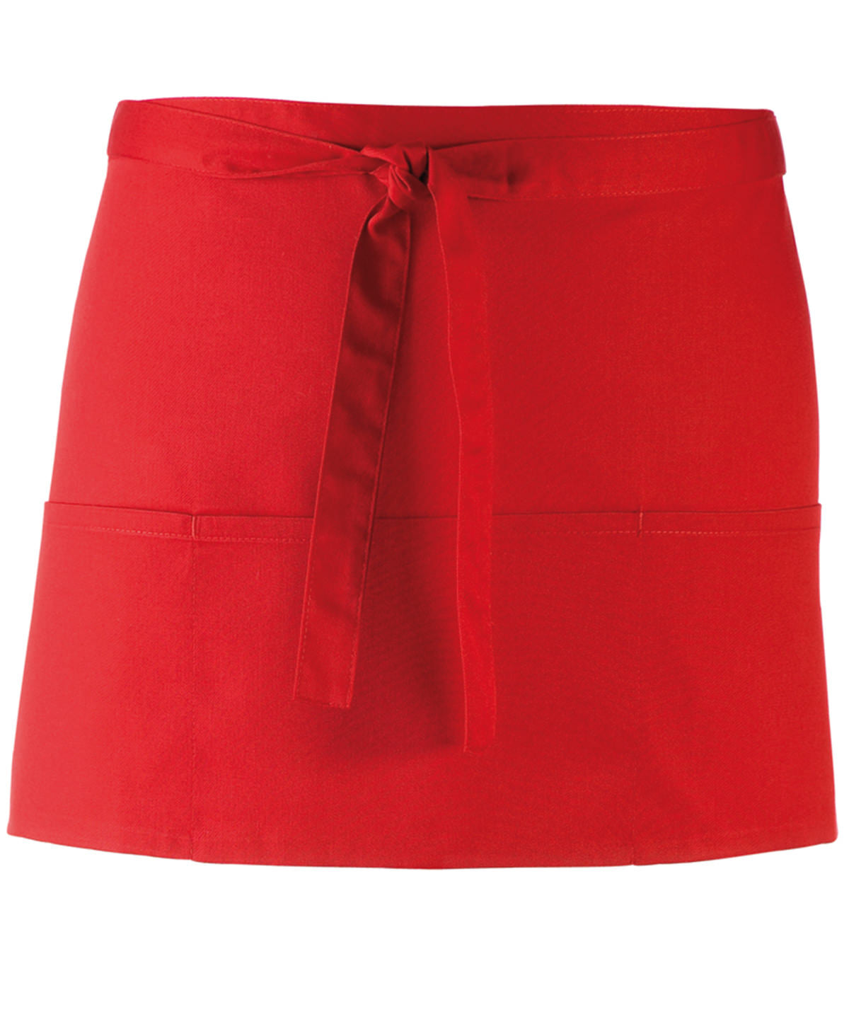 Stylish Red 3-Pocket Waist Apron