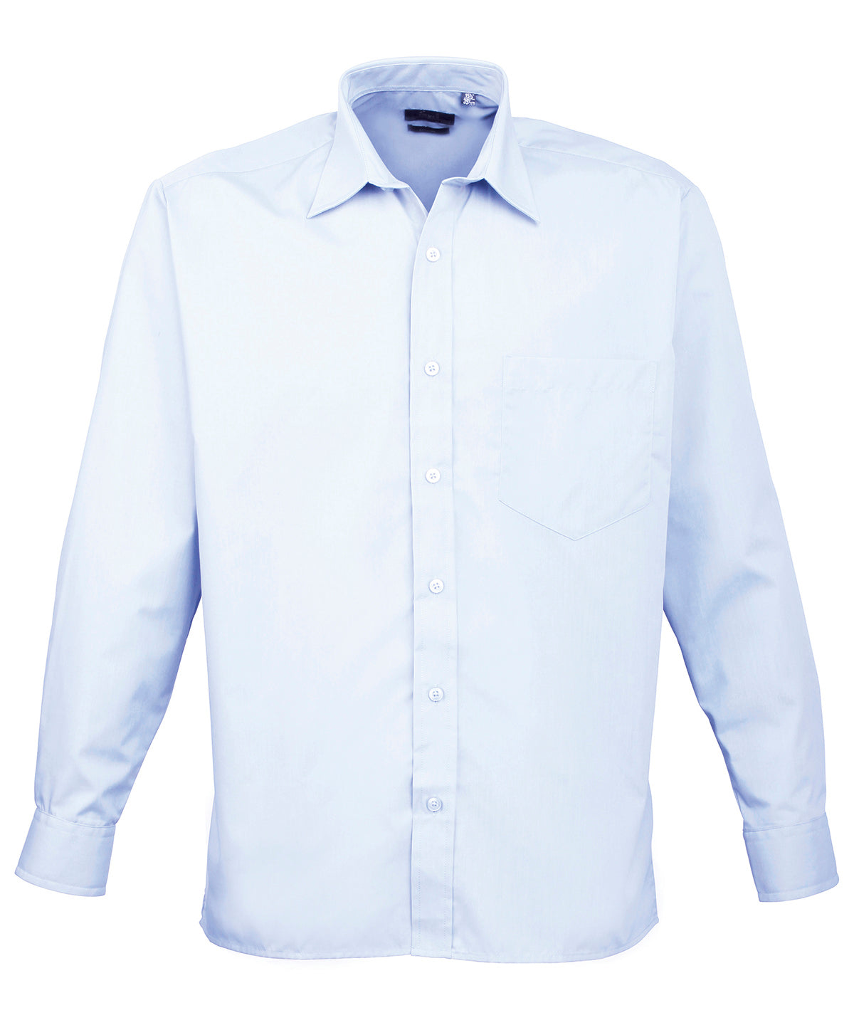 Light Blue Men's Poplin Long Sleeve Work Shirt