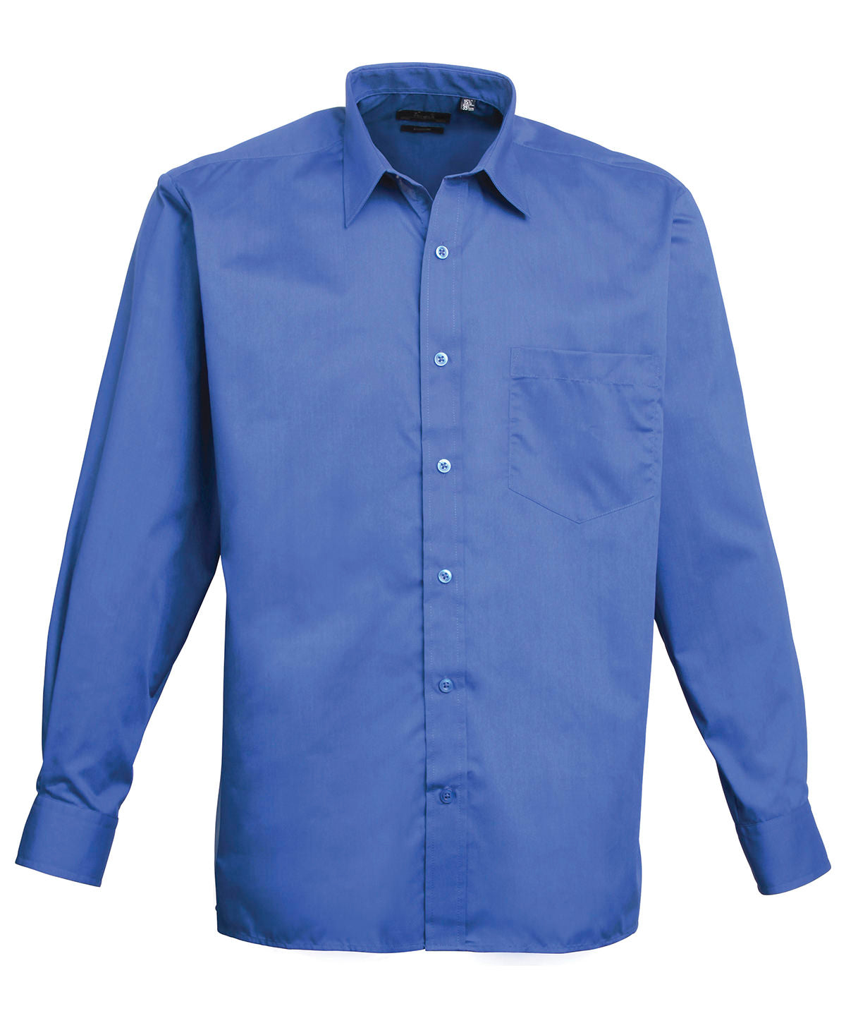 Royal Blue Men's Poplin Long Sleeve Work Shirt