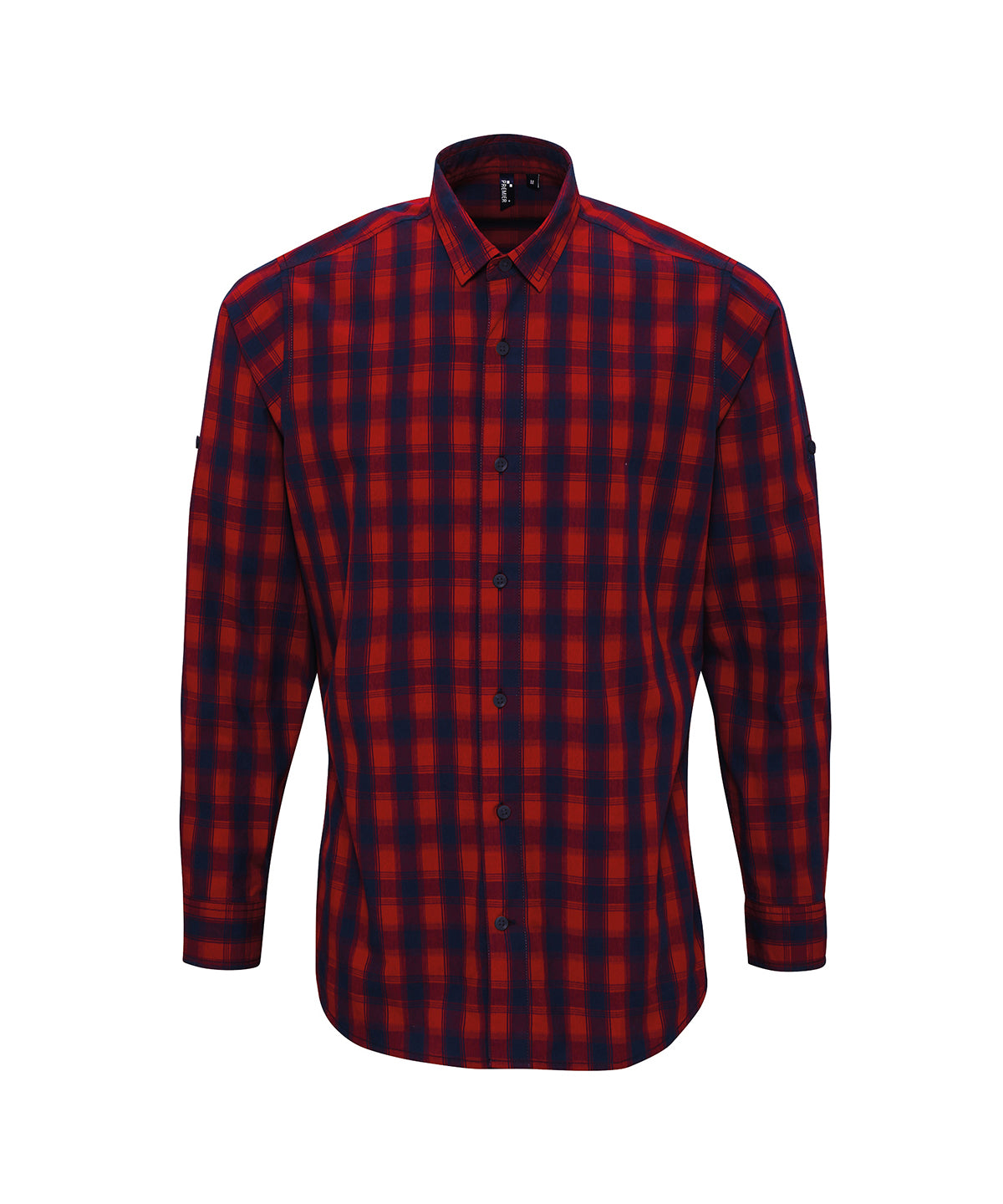 Men's Mulligan Check Cotton Shirt - Red / Navy