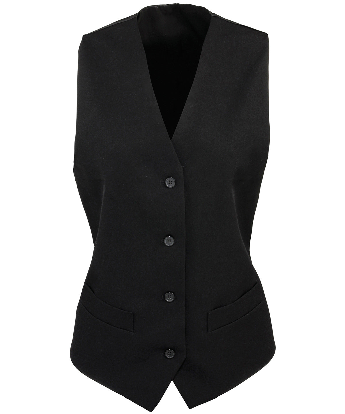 Black Ladies Polyester Waistcoat